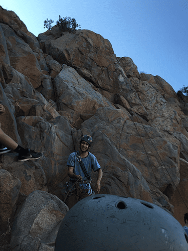 Rock Climbing on belay